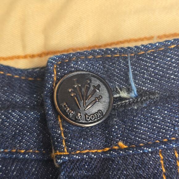 Rag & Bone Dark Wash Cuff‎ Japanese Selvedge Jeans Size 27 - Picture 7 of 14